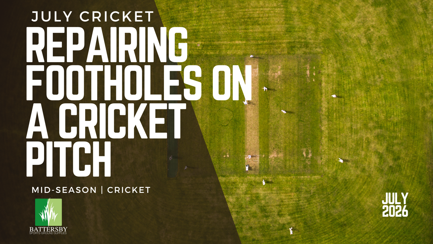 July Groundsman Guide: Repairing Footholes on a Cricket Pitch